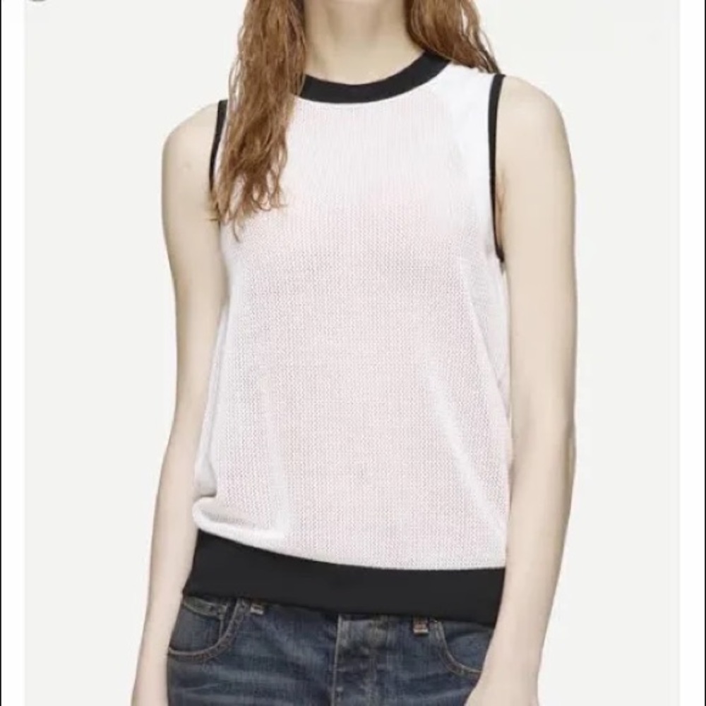 rag & bone white shea vest